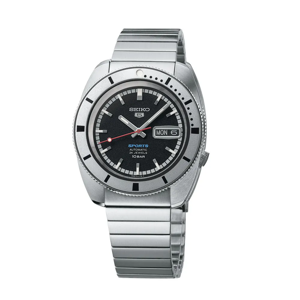 Seiko 5 Sports 1968 Recreation Watch in Black/Silver – Accessories