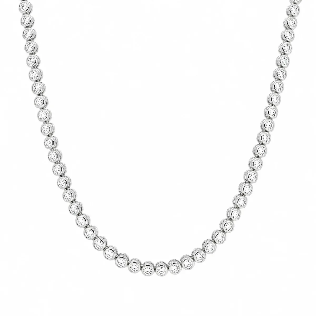 RINA - For Him FACTORY Bezel Diamond Chain 28 Inches 5mm 34969 in White Gold – Chain