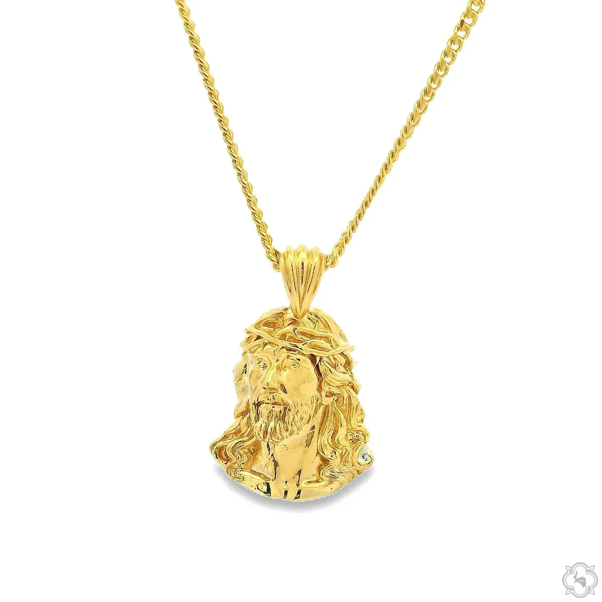 MARYAM - For Him FACTORY CONSCIOUS 14K Gold Jesus Pendant Set 70679 in Yellow / 18 Inches – Pendant Set