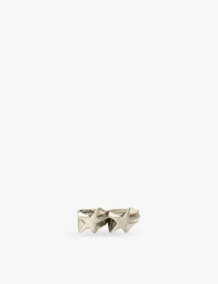 TWOJEYS Tj Superstar Sterling-Silver Plated Brass Knuckle Ring - 18-20