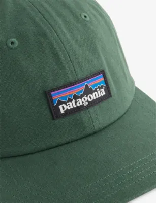 PATAGONIA P-6 Label Trad Logo-Patch Cotton Baseball Cap detail 2