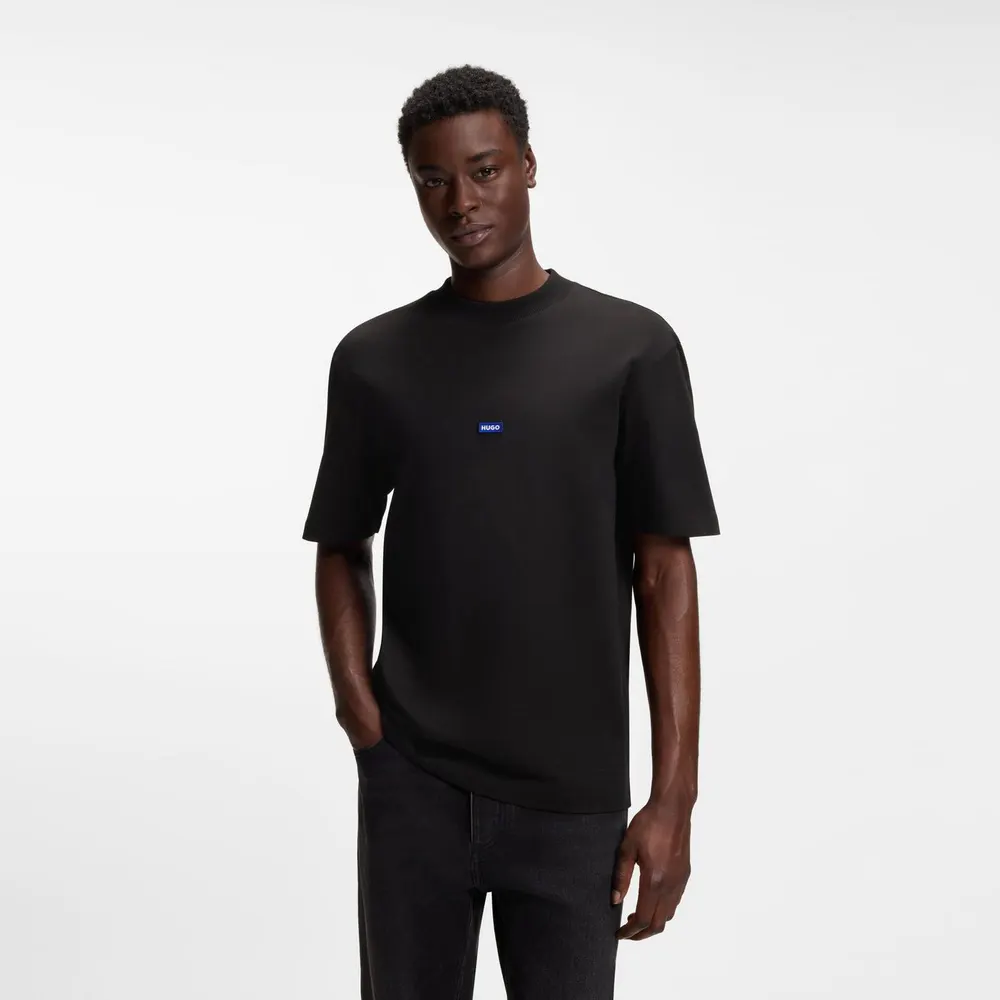 Hugo Mens HUGO BLUE Short Sleeve T-Shirt with Logo Detail (Nieros) detail 2