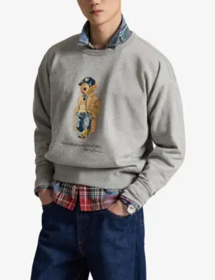 POLO RALPH LAUREN Bear Crew Neck Cotton Fleece Sweatshirt detail 3