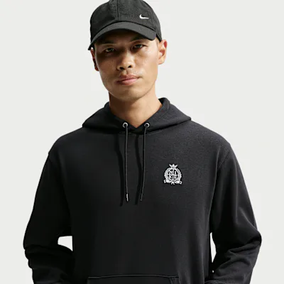 Nike Club Men's French Terry Hoodie - Black/Black/Phantom