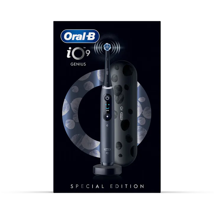 ORAL-B iO 9 Electric Toothbrush, Black, 1 Brush Head, Charging Travel Case, Gift Edition