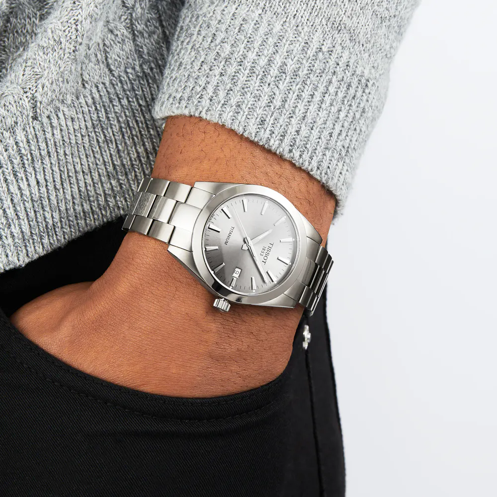 Tissot Gentleman 40mm Mens Watch Silver detail 2