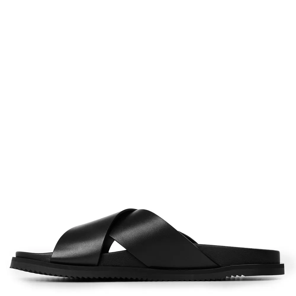 BELIER Men's Tropez Sandals in Black, additional product view 2