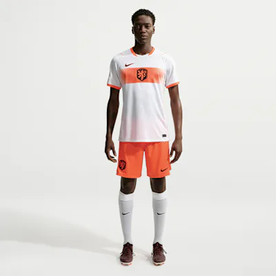 Nike Netherlands 2026 Stadium Away Men's Nike Football Dri-FIT Replica Shorts - Hyper Crimson/Black