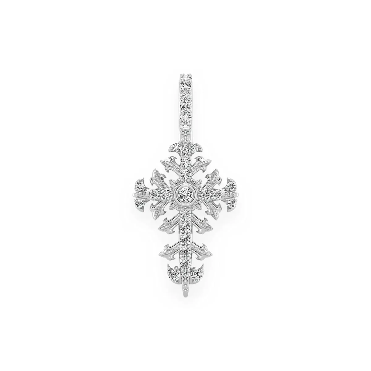 For Him Filigree Diamond Cross Pendant in 0.50ctw / Rose Gold / Natural Diamond – Pendant
