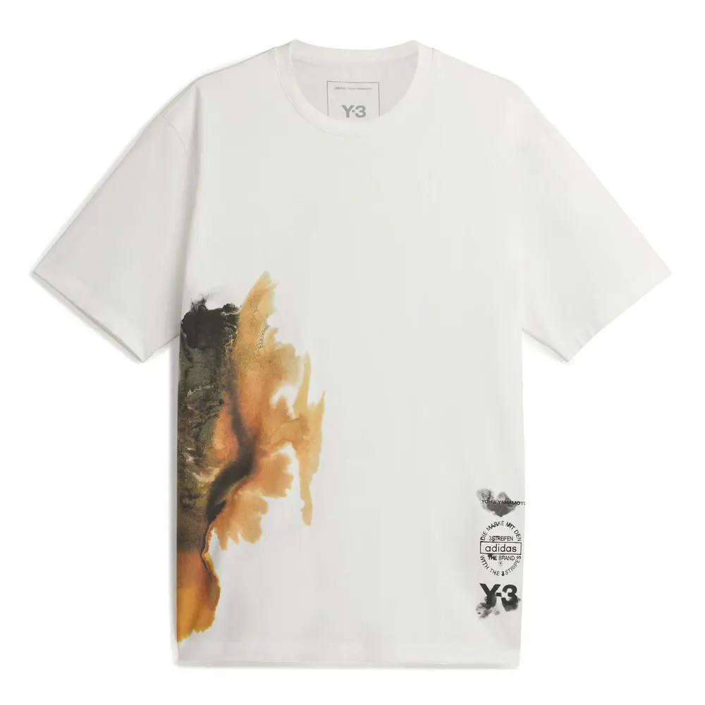 Y3 Men's Short Sleeve T-Shirt in White/Multi – Clothing