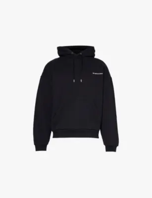 MKI MIYUKI-ZOKU Uniform branded-print cotton-blend hoody - BLACK