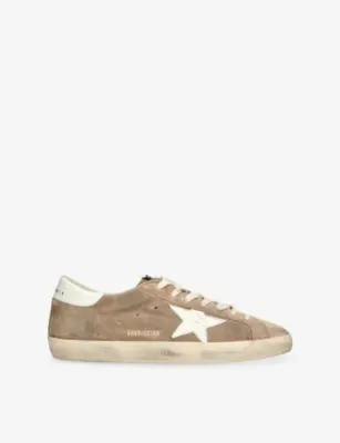 GOLDEN GOOSE Super Star 16121 Suede Trainers - EUR 44 / 10 UK MEN in BEIGE OTH – Mens | Trainers | Lace up trainers