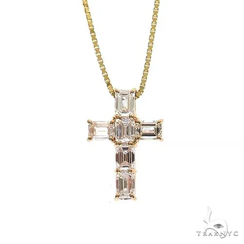 RINA - For Him CUSTOM CVD Celestial Emarald Cross Mini Pendant Set 69667 in Rose Gold / 18 Inches – Pendant Set