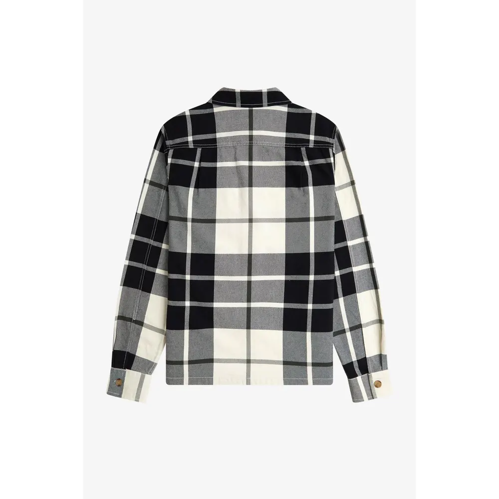 Fred Perry Men's Tartan Twill Overshirt detail 2
