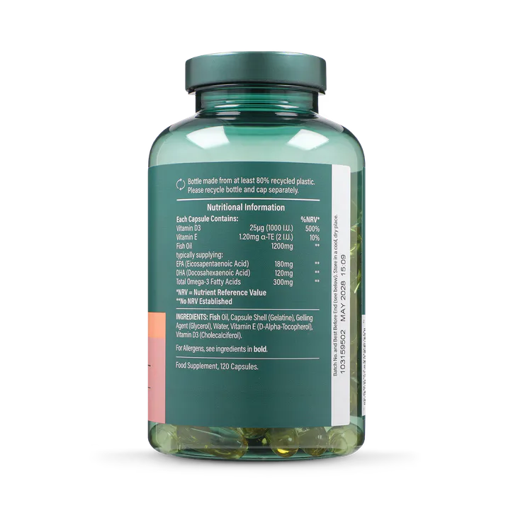 For Him Omega 3 Fish Oil + D3 1200mg 120 Capsules detail 2
