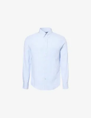 DUNHILL Stripe Long-Sleeve Cotton Shirt
