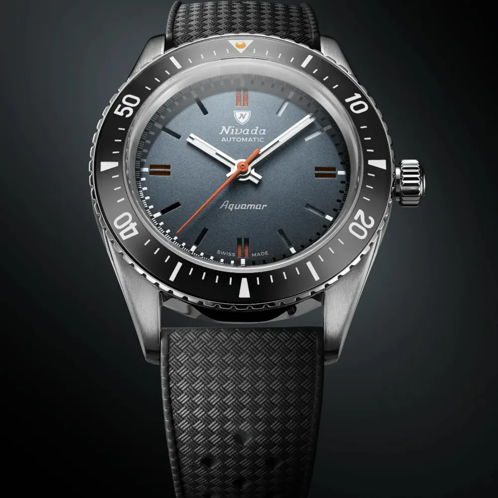 Nivada Grenchen Aquamar Automatic 38mm Mens Watch Grey in Grey, additional product view 3