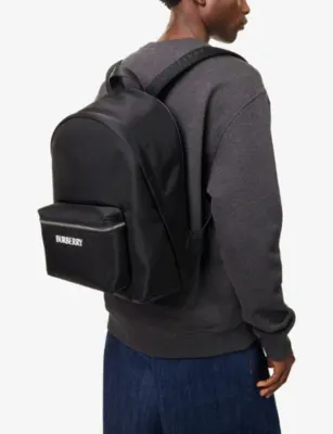 BURBERRY Logo-Print Nylon Backpack detail 2