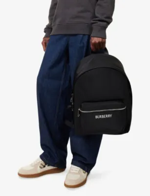 BURBERRY Logo-Print Nylon Backpack detail 3
