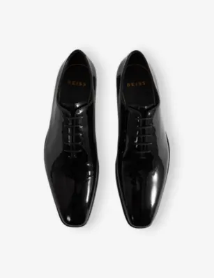 REISS Mead Lace-Up Patent-Leather Shoes - EUR 43 / 9 UK MEN in BLACK, additional product view 2