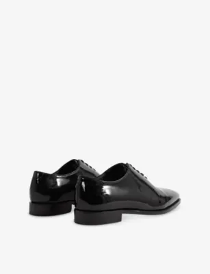 REISS Mead Lace-Up Patent-Leather Shoes - EUR 43 / 9 UK MEN in BLACK, additional product view 3