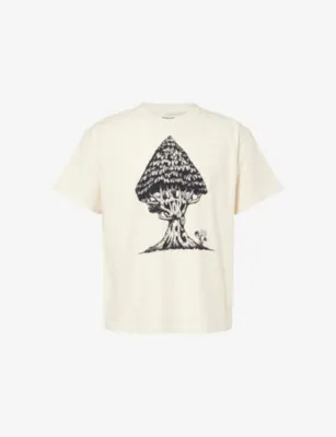 STORY MFG Grateful Short-Sleeve Cotton T-Shirt in Solar Check – Mens | Tops & t-shirts | T-Shirts | Plain T-Shirts