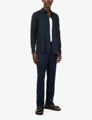 CHE Avila Drawstring Linen Trousers detail 2