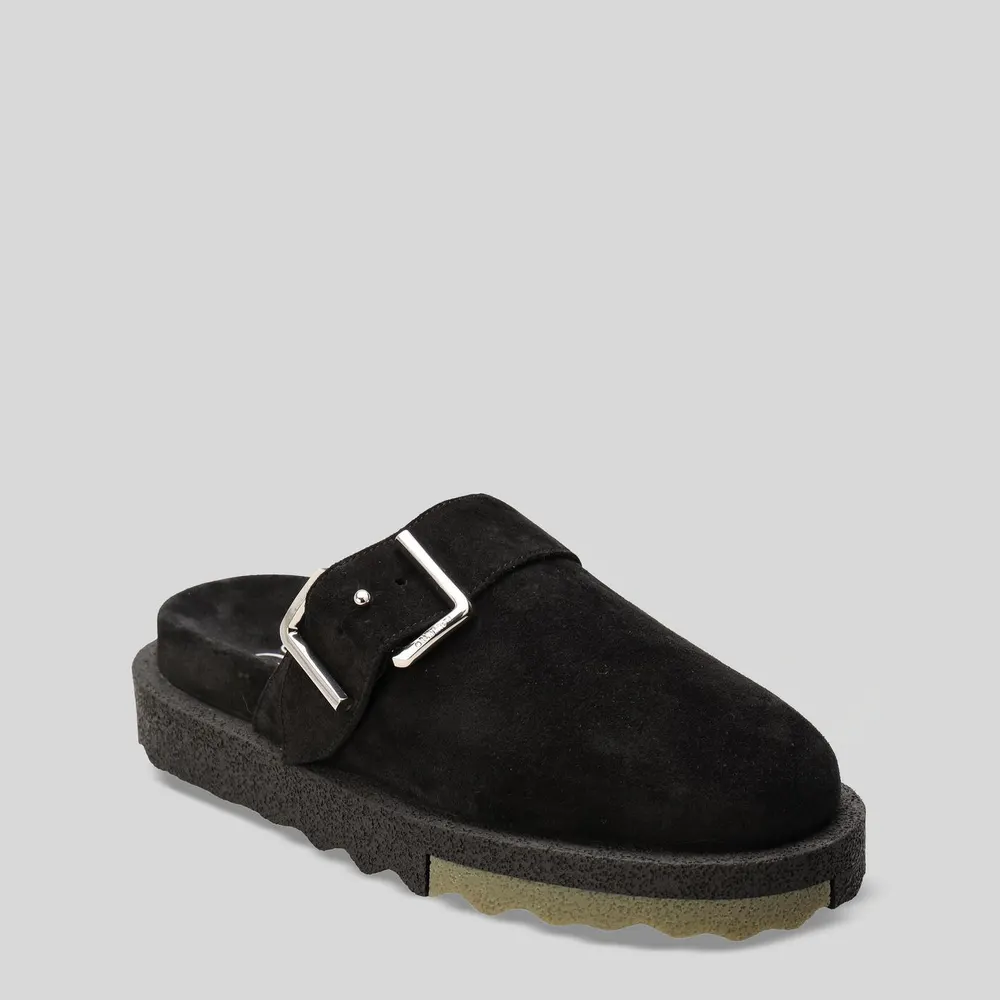 Off White Men's Clogs in Black Green, additional product view 2