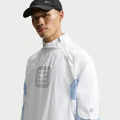 Nike Sportswear Men's Woven Jacket - White/Light Armoury Blue/Wolf Grey