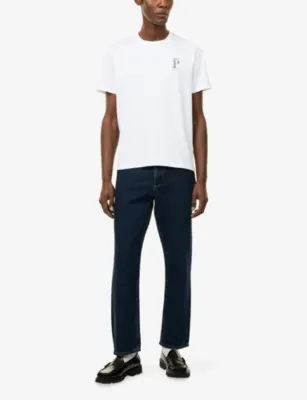 PERCIVAL Cyril Embroidered-Logo Cotton T-shirt detail 2