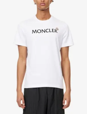 MONCLER Crewneck Logo-Patch Cotton T-shirt detail 3