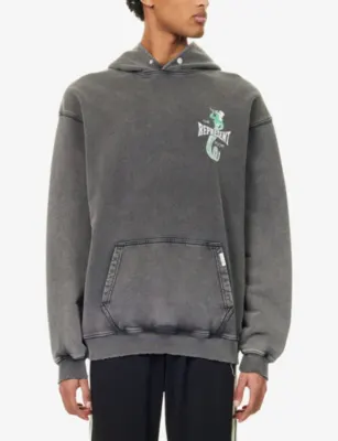 REPRESENT X The Viper Room Dice Cotton Hoody in VINTAGE GREY, additional product view 3