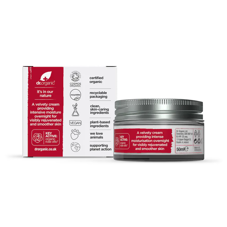 Dr Organic Rose Otto Night Cream 50ml detail 2