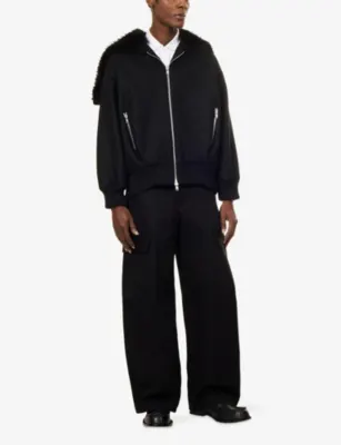 SIMONE ROCHA Split-Hood Wool-Blend Jacket detail 2