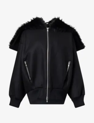 SIMONE ROCHA Split-Hood Wool-Blend Jacket