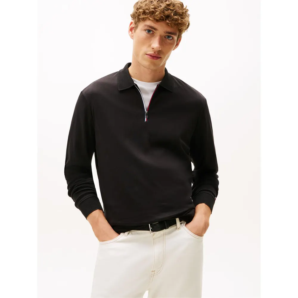Tommy Hilfiger Men's Long Sleeve Polo Shirt detail 2