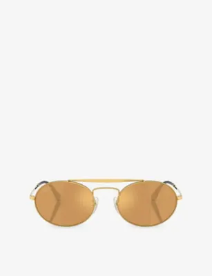 RAY-BAN x Scuderia Ferrari RB3775M Round-Frame Metal Sunglasses