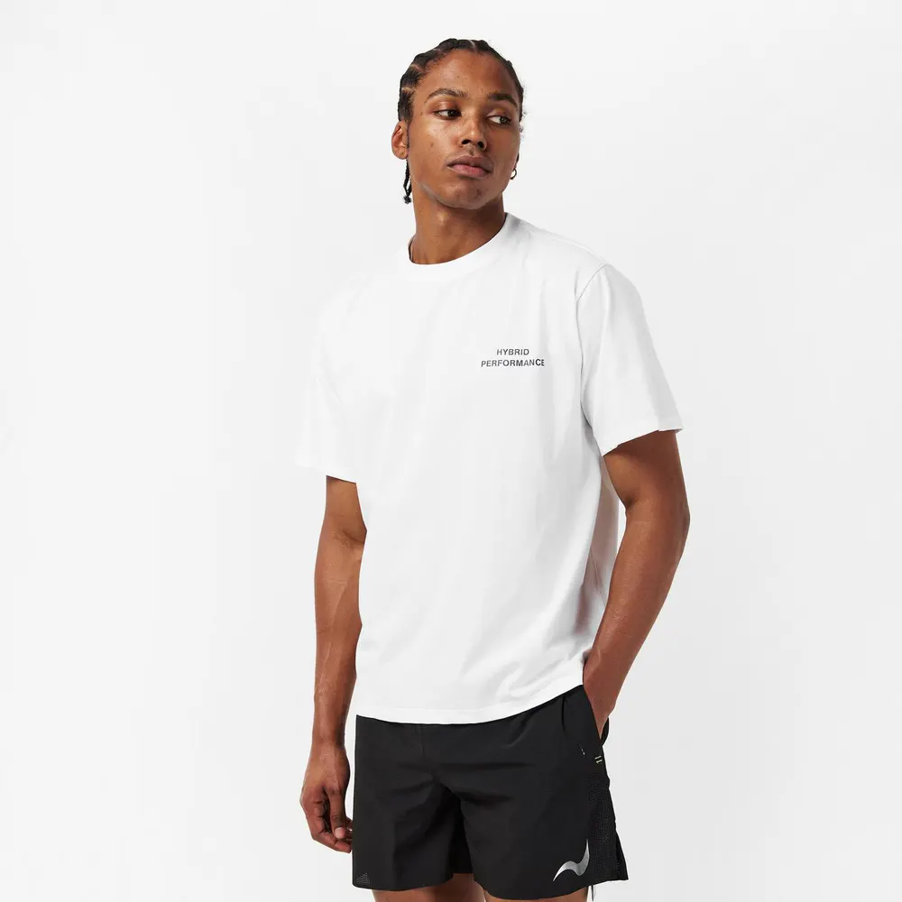 Hybrid Performance Men's Short Sleeve Moisture Wicking Gym Top detail 3