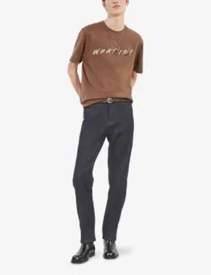 THE KOOPLES Contrast-stich slim-leg stretch-denim jeans detail 2