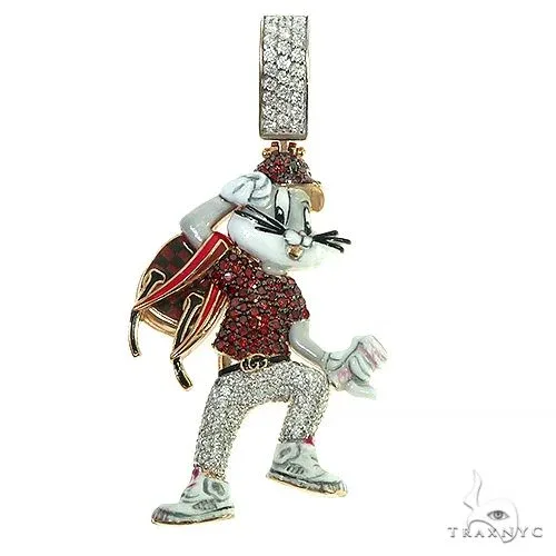 RINA - For Him CUSTOM Custom Made Bugs Bunny Diamond Pendant 66386 in Rose Gold – Pendant
