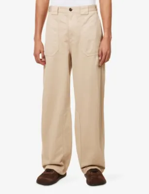 LOEWE x Paula's Ibiza Wide-Leg Cotton Cargo Trousers detail 3