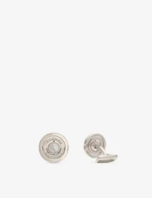 DUNHILL Gyro Mother-of-Pearl Silver Cufflinks
