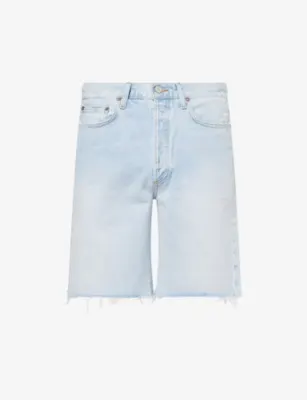 AGOLDE Anson Frayed-Hem Denim Shorts in Ruse (pale Ind) – Mens | Trousers & shorts | Shorts