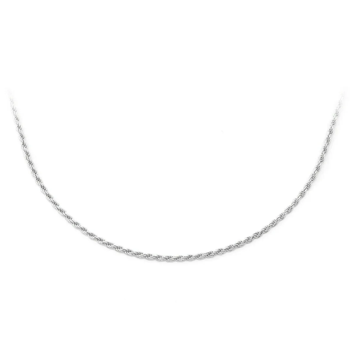 For Him Rope Gold Chain in 1mm / White Gold / 20" – Chain