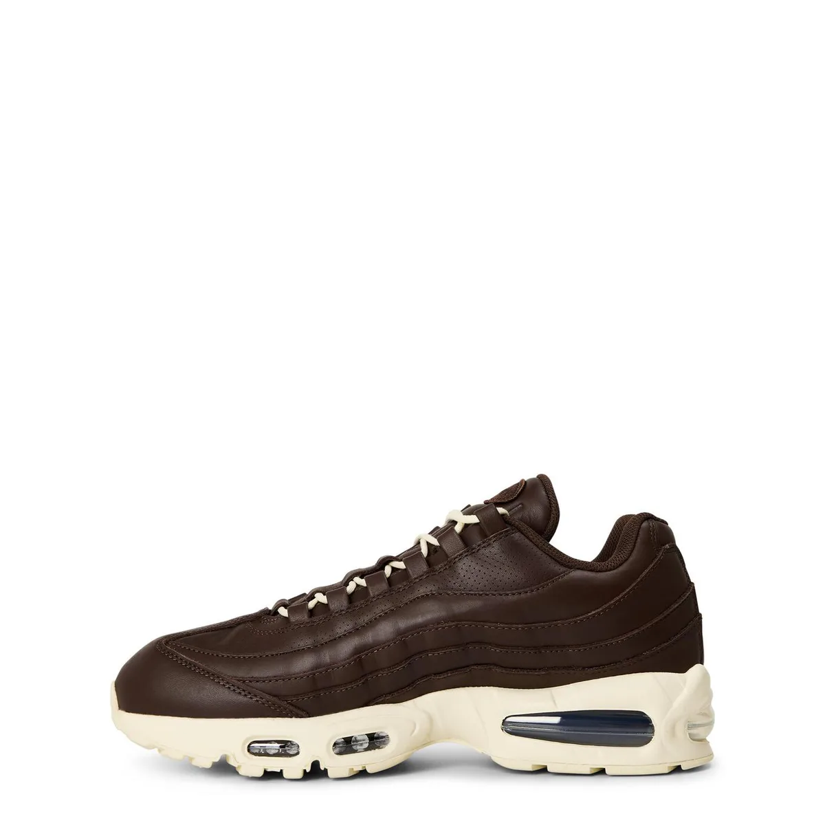 For Him Nike Mens Air Max 95 Big Bubble Shoes in Barque Brown, additional product view 2