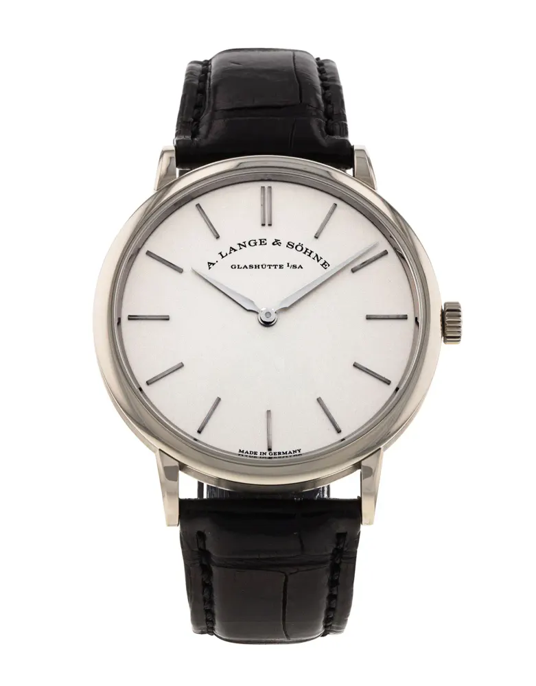 A. Lange and Sohne Saxonia Thin 201.027 — 2016 — Very good in Silver Baton – Pre-owned watches