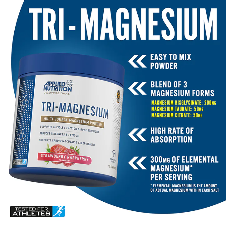 Applied Nutrition Tri-Magnesium Powder Strawberry Raspberry 200g detail 2