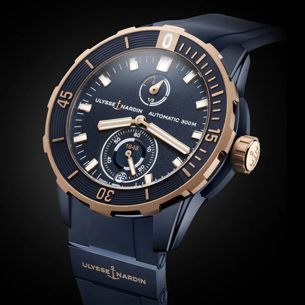 Ulysse Nardin Diver 44mm Blue PVD Titanium Case in Blue, additional product view 2