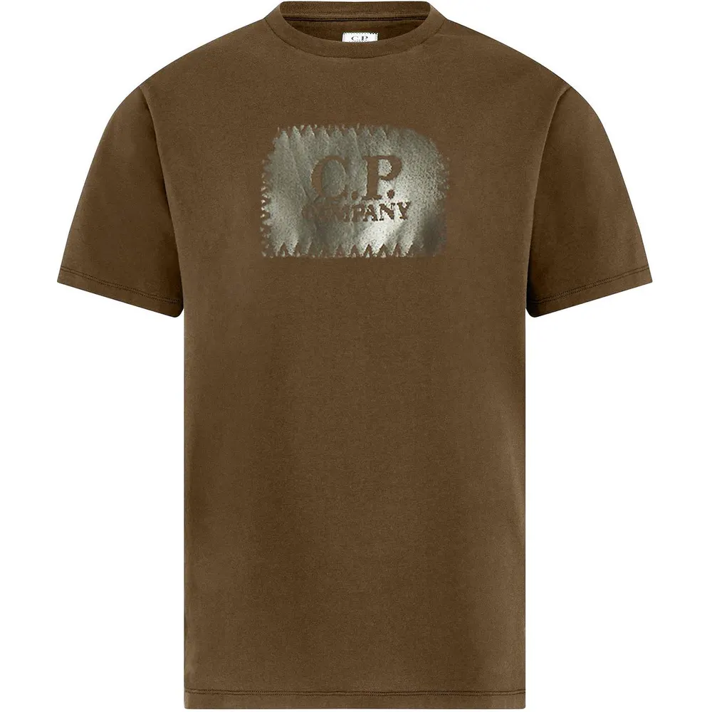 CP Company Men's Block Logo Regular Fit T-Shirt