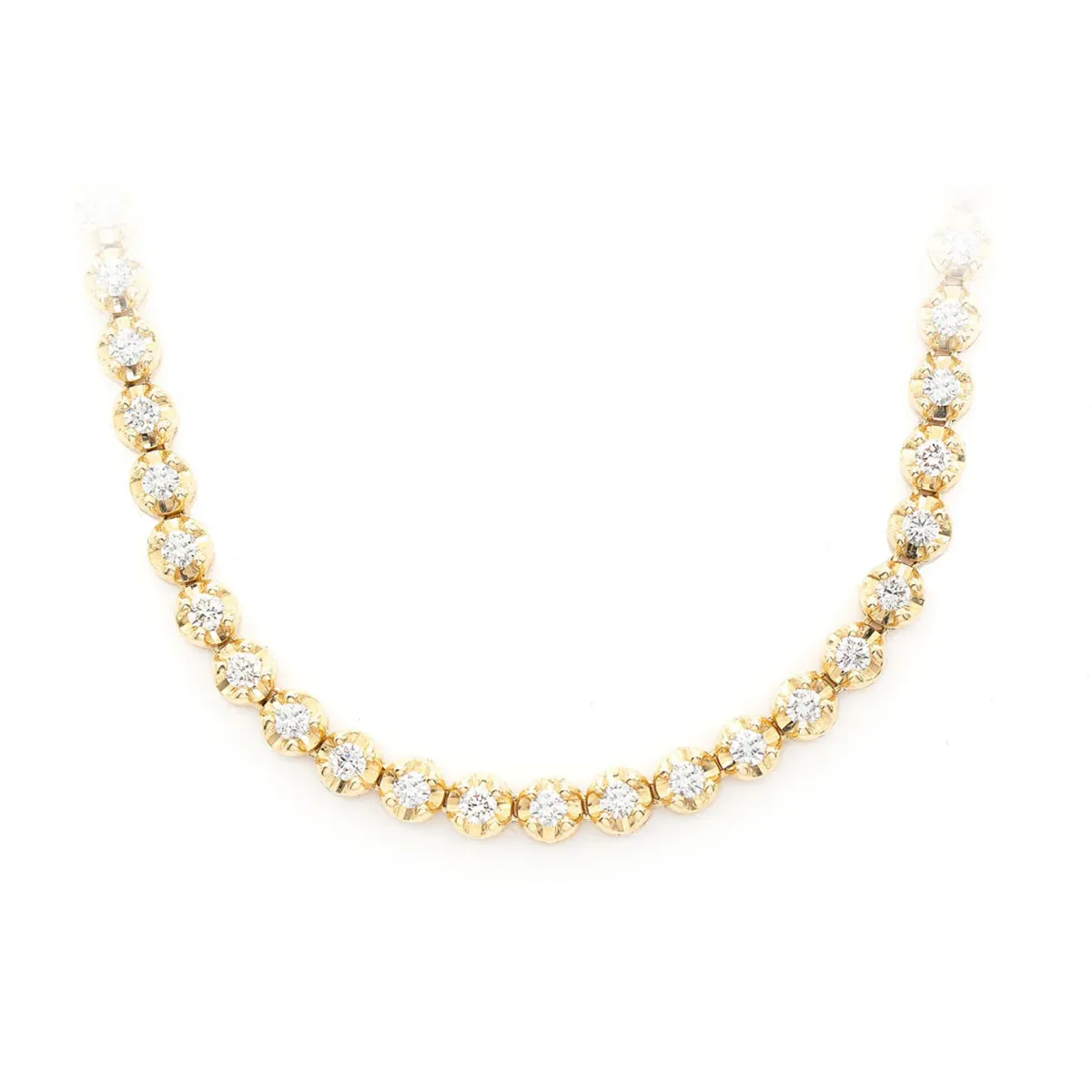 For Him Crown Diamond Tennis Necklace in 2pt / Yellow Gold / 20" – Necklace
